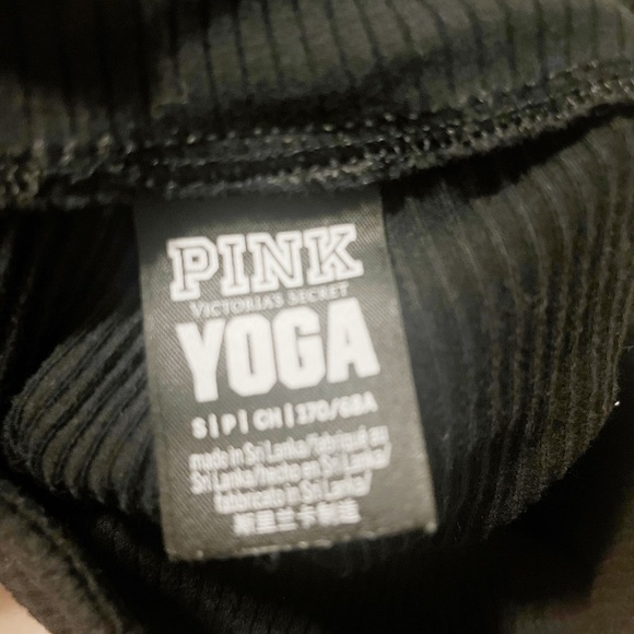 Pink by VS Classic Black Yoga Ribbed Leggings - Picture 4 of 4